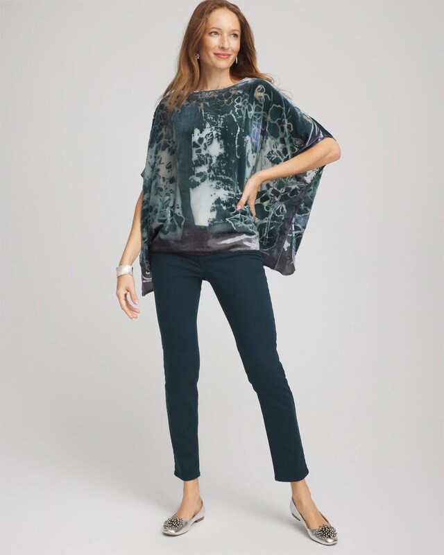 Velvet Burnout Passion Poncho - image 3